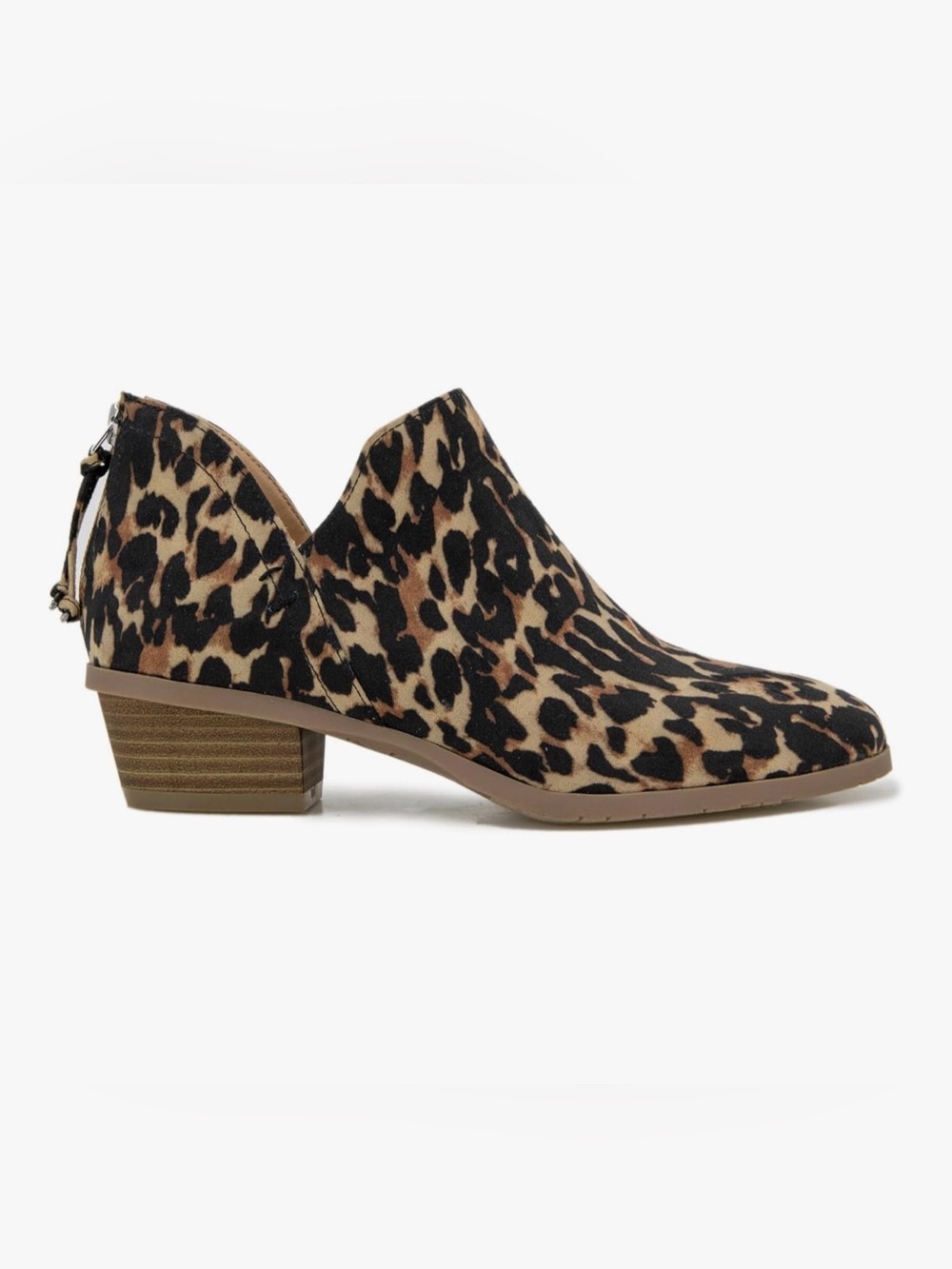 Kenneth Cole Reaction Women’s Side Way Low Heel Ankle Bootie Leopard Size 8M